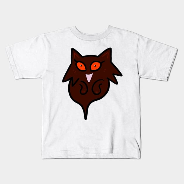 Ghost demon cat devil Kids T-Shirt by FzyXtion